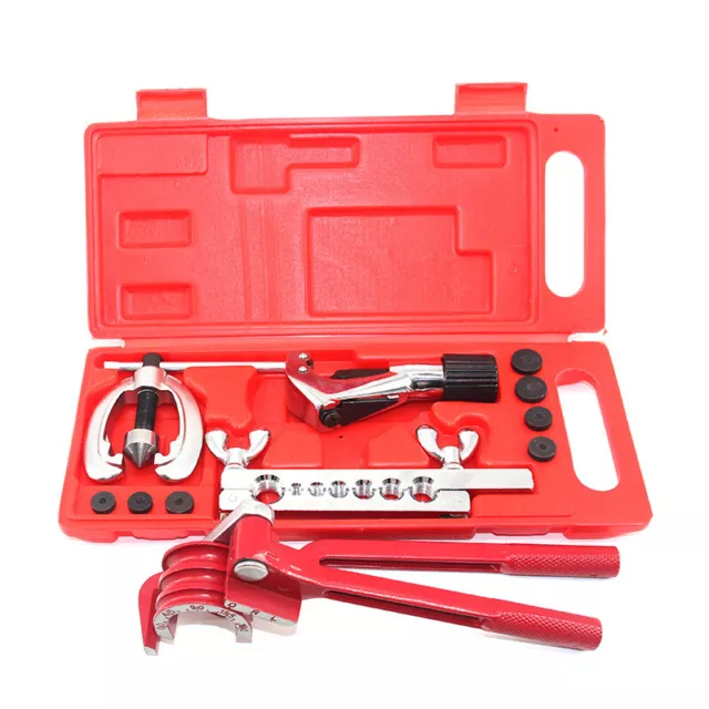 13Pcs Brake Air Line Double Flare Flaring Tool Kit Set + 3 in 1 Tube Pipe Bender