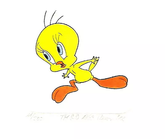 Warner Bros Tweety Bird Hand Painted Ltd Ed Etching