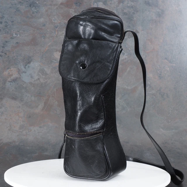 ↑ Bolso de cuero para cámara Braun Nizo S800 con correa [EX]
