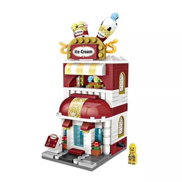 Street View Ice Cream Store LOZ Diamond Building Blocks iBlock Fun 1626
