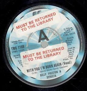 Billy Preston and Syreeta With You I'm Born Again 7" vinyl UK Motown 1979 D /VG+
