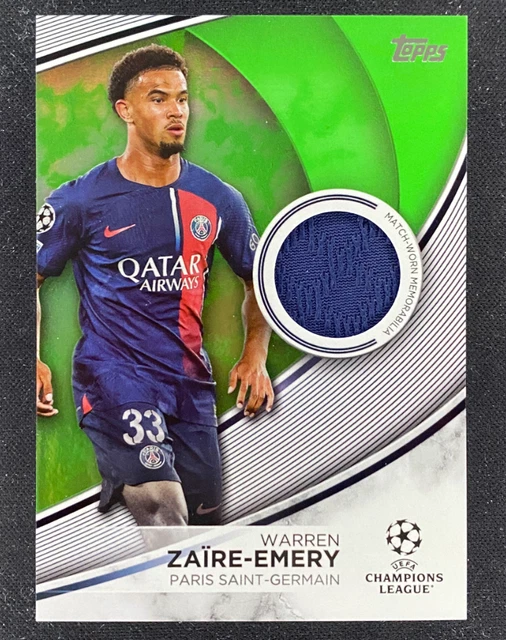 2023-24 TOPPS UEFA Club Competitions Green Relic Patch /199 - Warren ...
