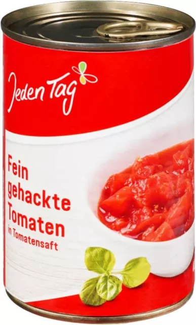 Ogni giorno pomodori tritati pezzi di pomodoro tritati finemente lattina 11x 400g NUOVO MHD 30/12/2025