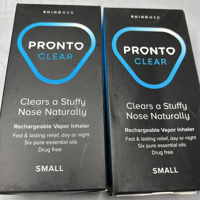 2 inhaladores nasales de vapor transparente recargable día-noche RhinoMed PEQUEÑO 1/23