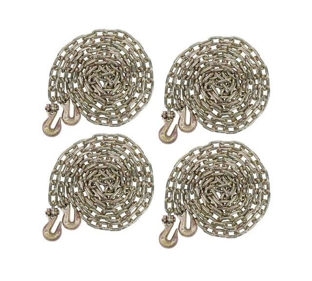 Mytee Products 4 Pack 5/16 Inch x 16 FT Grade 70 Binder Chain with Clevis Gra...