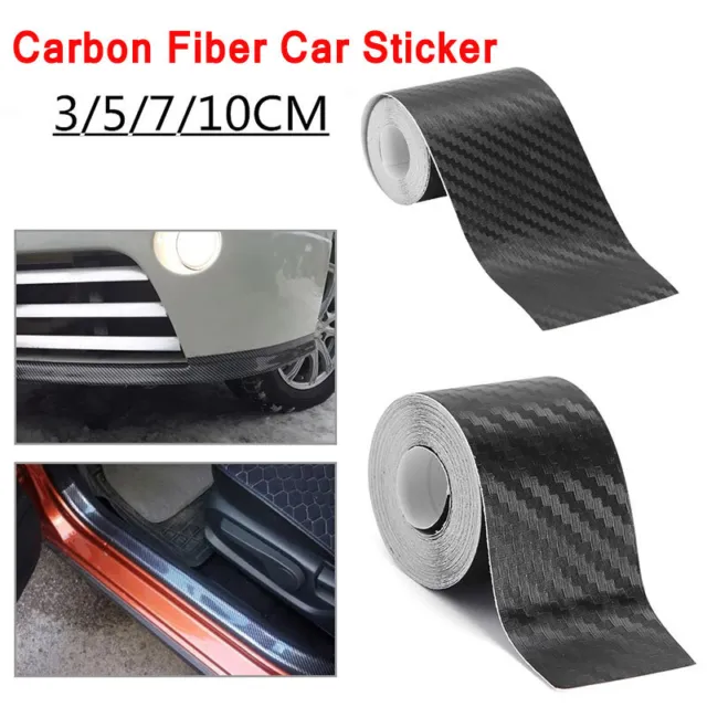 3/5M Car Sticker Carbon Fiber Door Protect Trim Interior Anti Scratch Tape Cover