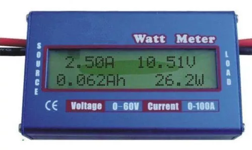 DOMYBEST Simple DC analyseur de puissance Watt Volt ampèremètre 12V 24V  Analyseur de Vent Solaire