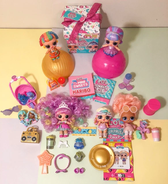 LOL Surprise Doll Bundle Mini Sweets Haribo RARE Miss Sour Face Swap Confetti