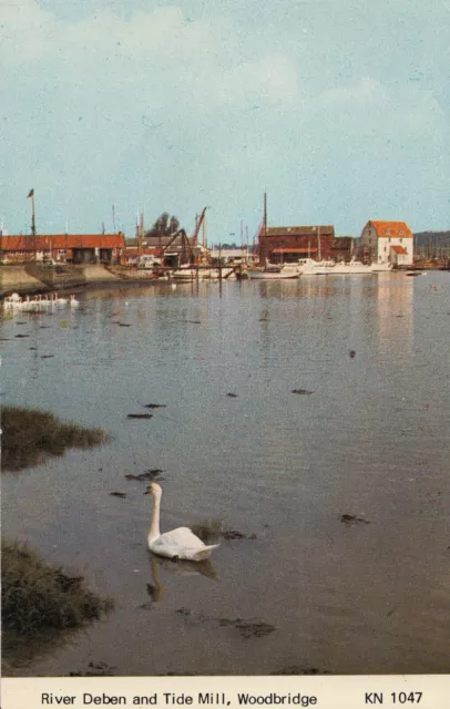 Vintage Picture Postcard - River Deben And Tide Mill, Woodbridge, Suffolk
