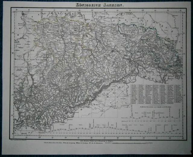 1848 Sohr Berghaus map KINGDOM OF SAXONY, #33