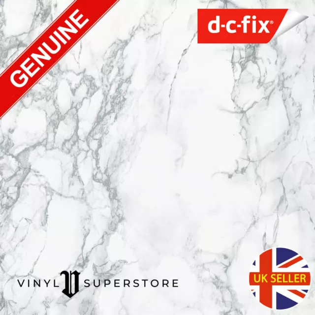 D-C FIX WHITE/GREY MARBLE STICKY BACK PLASTIC SELF ADHESIVE VINYL FILM 67.5cm