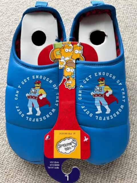 THE SIMPSONS WONDERFUL Duff Beer Men s Comfort Slippers UK Size