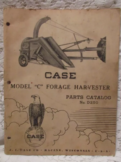 Vintage Case Model "C" Forage Harvester Parts Catalog No. D250