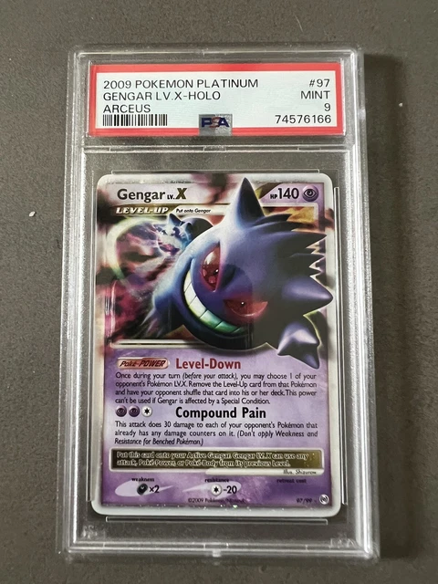 2009 Pokemon Platinum Gengar Lv.X Arceus 97/99 PSA 9 – Zapp! Comics