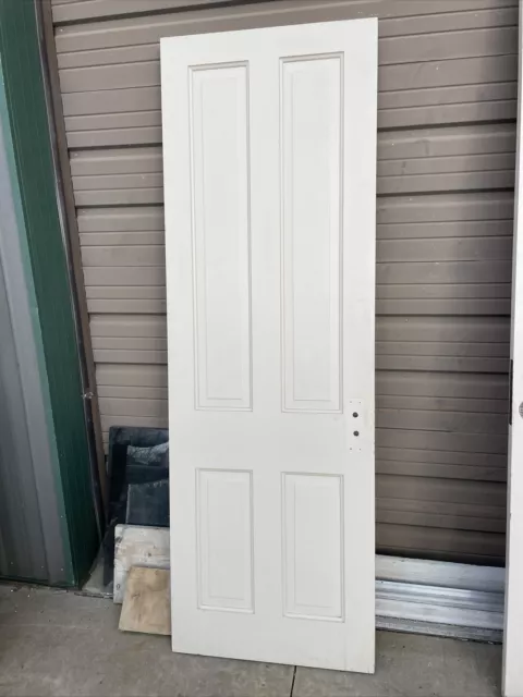 AN673 antique raise panel passage door 27 x 80.5 x 1 and three eights