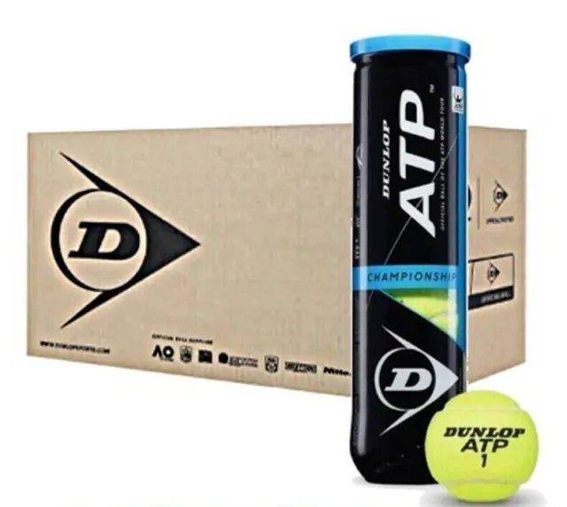 Cartone da 18 tubi Dunlop ATP CHAMPIONSHIP - tubi da 4 palline da tennis