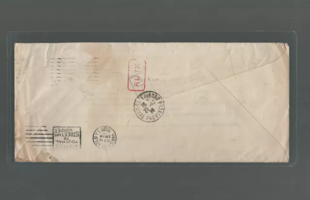 US Airmail Cover Yakima to Nice via Catapult SS Ile de France 1928 US Scott c10 2