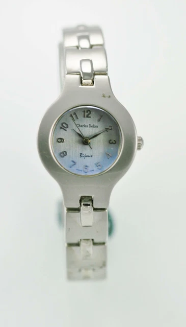 CHARLES DELON MONTRE Femme Blanc Inoxydable Argent Eau Re Batt
