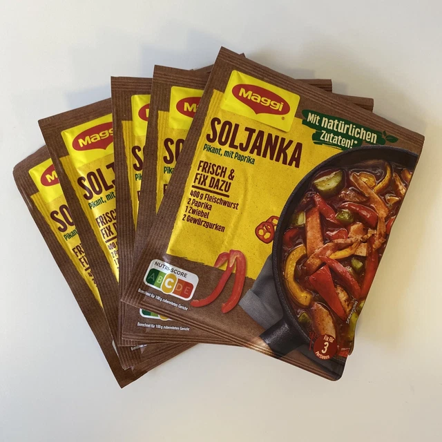 5x Maggi fix per Soljanka pikant con peperoni con ingredienti naturali 5x33g