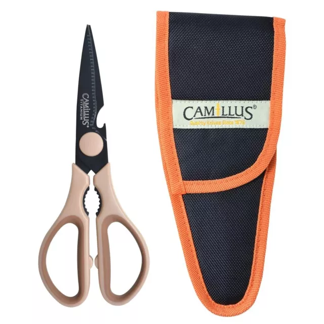 💥Camillus☆Titanium Bonded☆Serrated☆Hunting & Fishing Game Shears☆Scissors☆19380