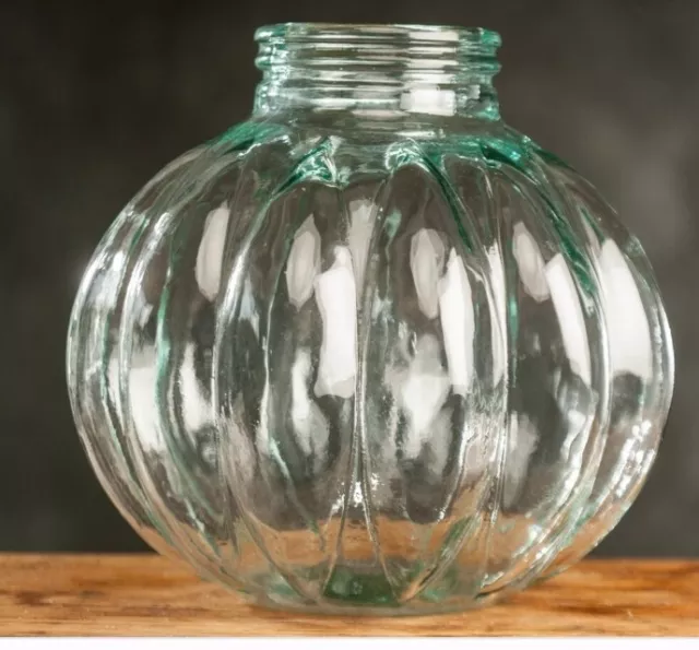 2 CONTENITORI Vetro PORTA CARAMELLE ANNI '30 VINTAGE A Forma Di Zucca
