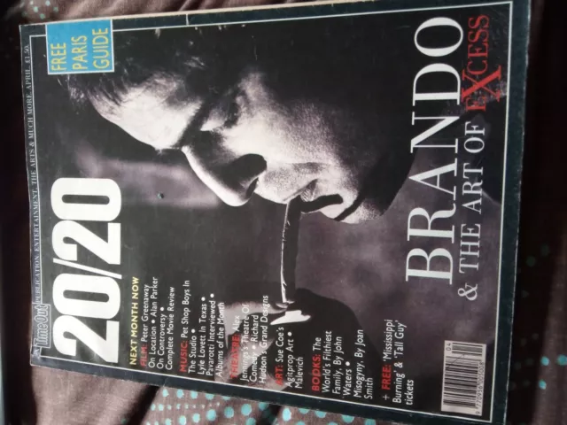 Time Out - 20/20 - Magazine - April 1989 - No.1 - Brando - Pet Shop Boys