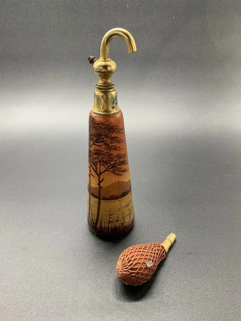 Anciens Petits Flacons Vides En Verre Vert Victorien - 2 Pièces Originales Vintage 1900-1940