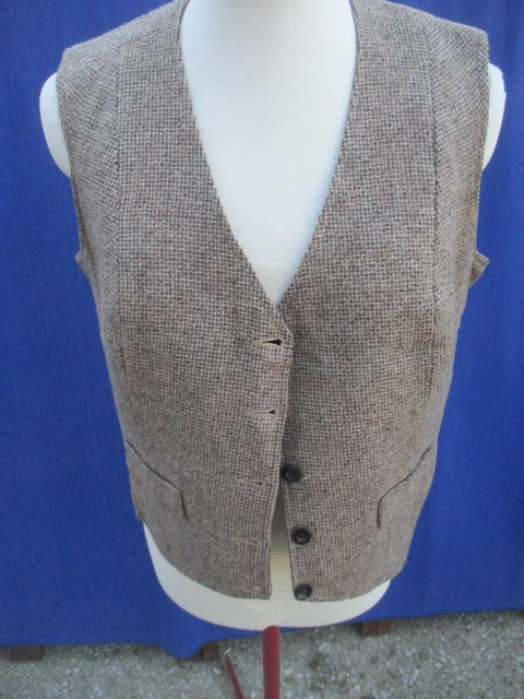 Gilet Ancien De Smoking Pour Homme - Drap De Laine Noir, Doublure Rayée, Années 20, France