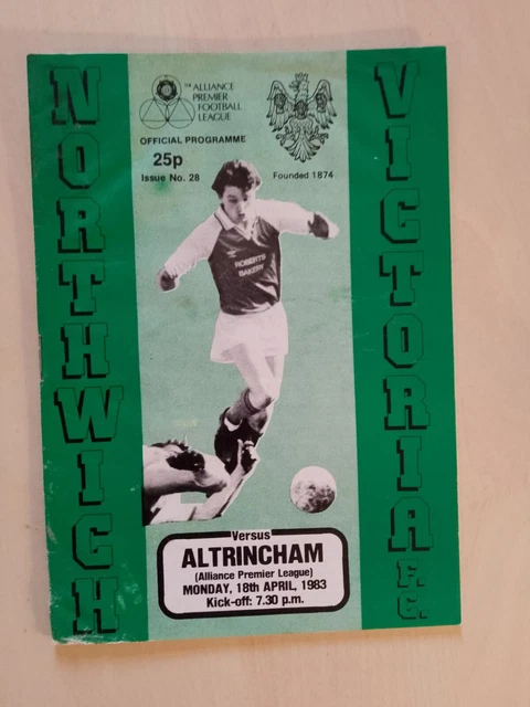 NORTHWICH VICTORIA V Altrincham, Alliance Premier League, 1982/3 £1.49