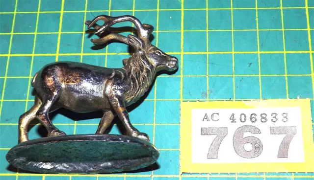 Silver coloured metal STAG figure - Possibly pewter - approx 6cm
