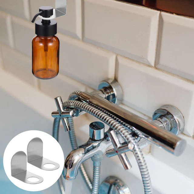 2 Pcs Soap Dispenser Wall Holder Bathroom Storage Rack Hand Wash Dispenser Ledge