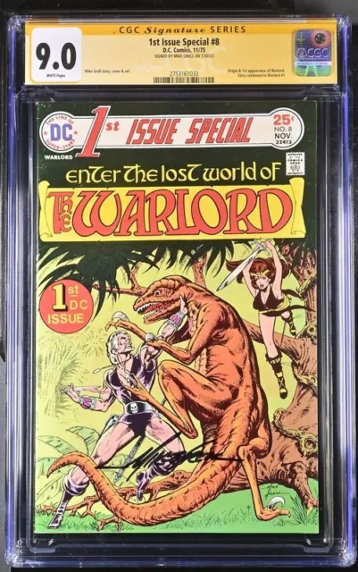 1st Issue Special The Warlord #8 DC Comics CGC Signature Series 9.0 Signed Mike
