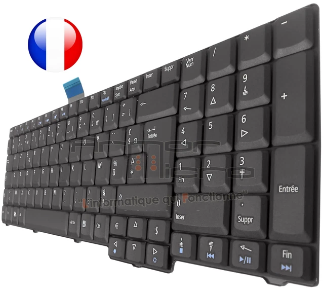 Clavier Acer Azerty Français – NSK-AF10F – Pour Aspire 9800/9810 – Neuf