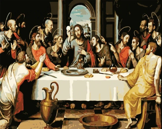 THE LAST SUPPER By Juan De Juanes Religious Art Paint By Number Kit DIY