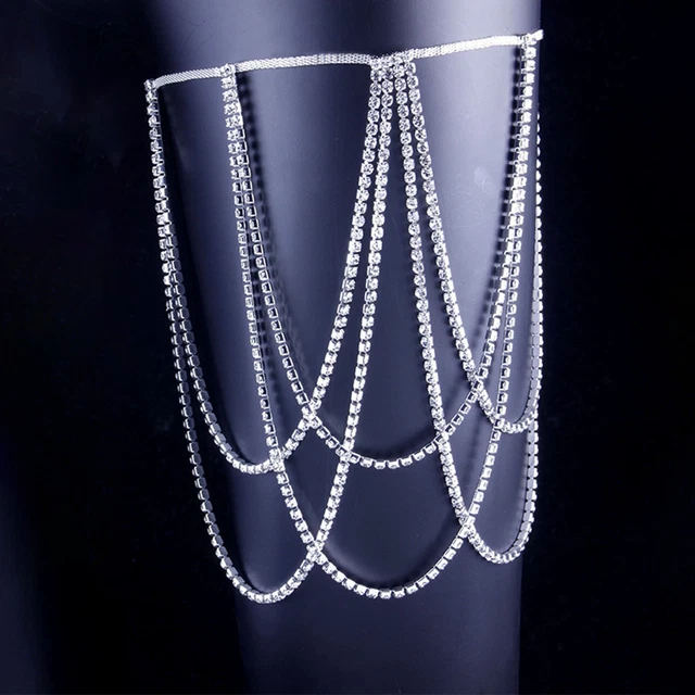 Thigh Jewelry All Match Rhinestones Long Lasting Sexy Thigh Chain Accessory