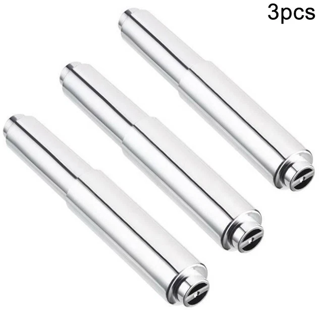 Husillo de rollo de inodoro plástico plata accesorios 11,5-16,5 cm inserto repuesto