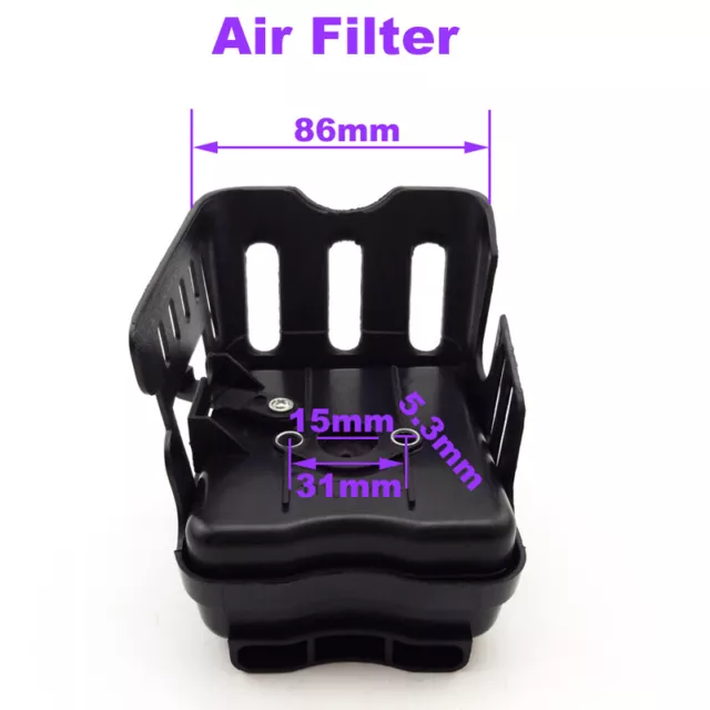 Black Air Filter For 2 Stroke 33cc 43cc 49cc X1 X7 Stand Up Bladez Gas Scooter