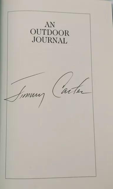 Jimmy Carter Signed An Outdoor Journal First Edition Book Full Signature