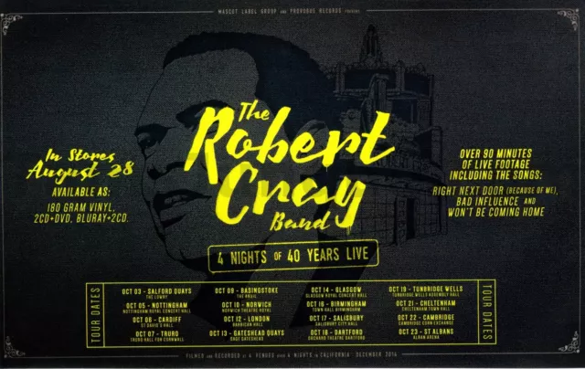 2015 Robert Cray Band CD DVD Promo Tour Date PRINT AD Vintage Collectible (1140)