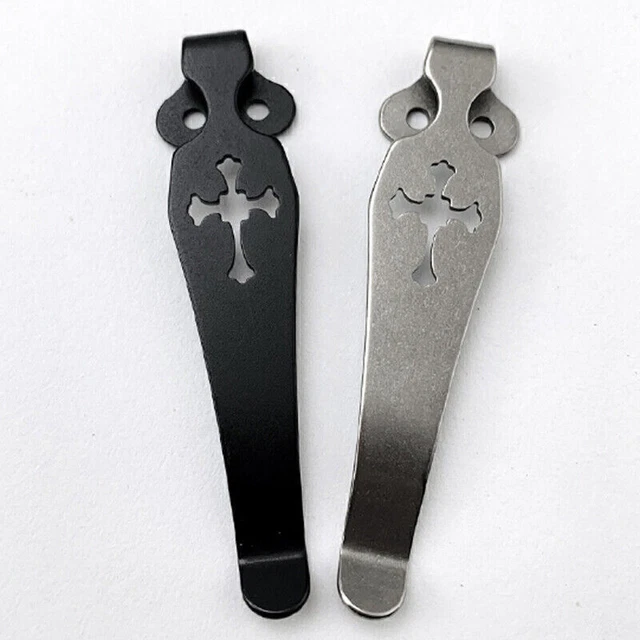 Titanium Back Clip Knife Pocket Clip For Spyderco C81 Paramilitary 2 C10 C11 DIY