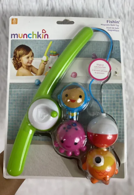 Munchkin Fishin' Bath Toy, Includes Magnetic Fishing Rod and Bobbers BRAND NEW