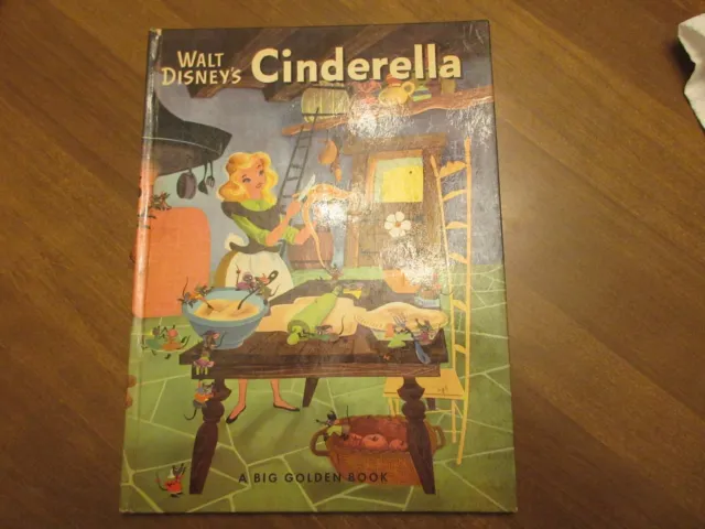 Vintage Walt Disney’s Cinderella A Big Golden Book ~ First Edition ~ 1950 ~ EUC
