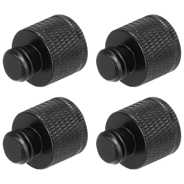 4Pcs Mic Stand Adapter M10 Female to 3/8 Male Thread Screw Adapter Aluminum