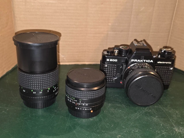 Appareil Photo Argentique Praktika MTL5 Avec Miroir Taché + 2 Objectifs Pentacon - Occasion Pour Pièces