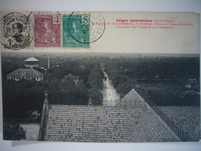 CPA Vietnam Indochina Cochinchina Saigon Cathedral Towers View 1900