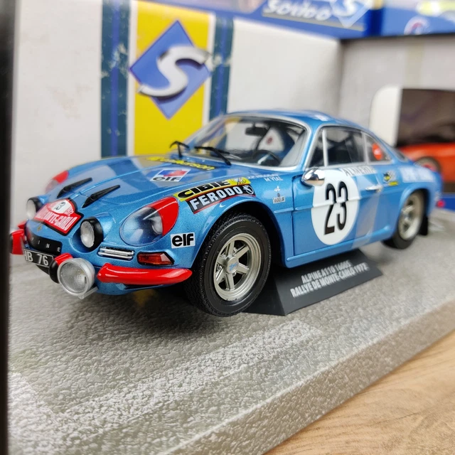 Alpine A110 1600S #23 SOLIDO 1/18 – Bleue – Nicolas/Vial – Rallye Monte-Carlo 1972 – Modèle De Collection
