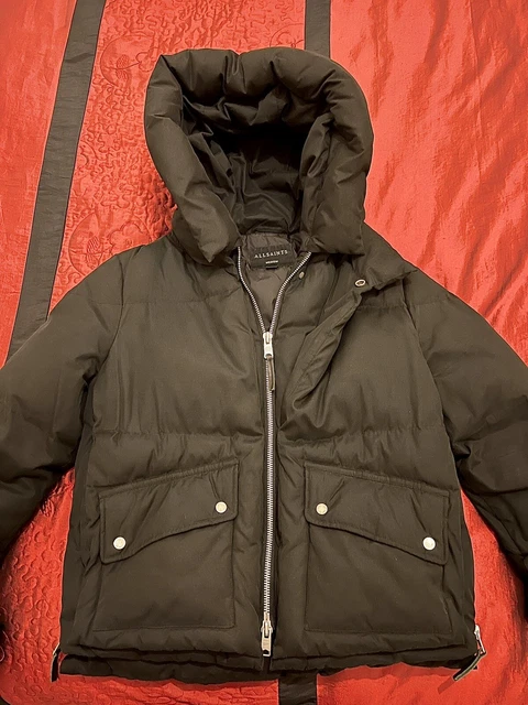 ALLSAINTS ESTER BLACK Hooded Puffer Coat Women s Jacket M 135.00 PicClick UK