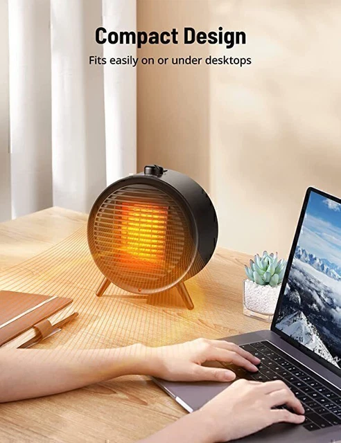 Portable Electric Ceramic Space Heater Fan Adjustable Thermostat 1500W for Room