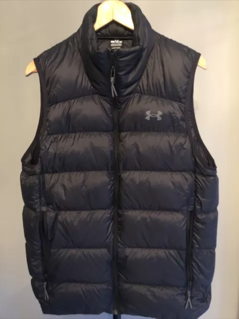 Men’s UNDER ARMOUR Storm Black Down Filled Gilet Puffer Bodywarmer Vest Jacket M