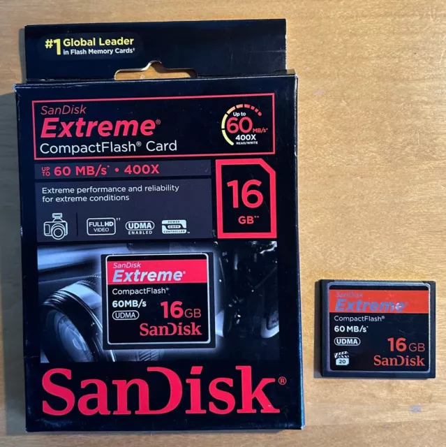 SanDisk Extreme CF Compact Flash Card 16GB